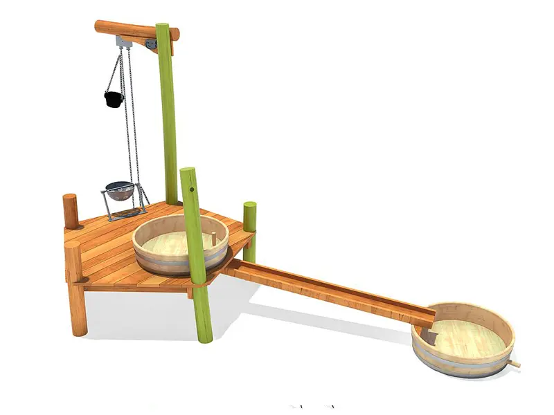 Giochi in Legno per Parchi | Strutture e Aree Gioco | GEA Italia 44 Impianto Gioco cantiere di lavoro legmo di robinia